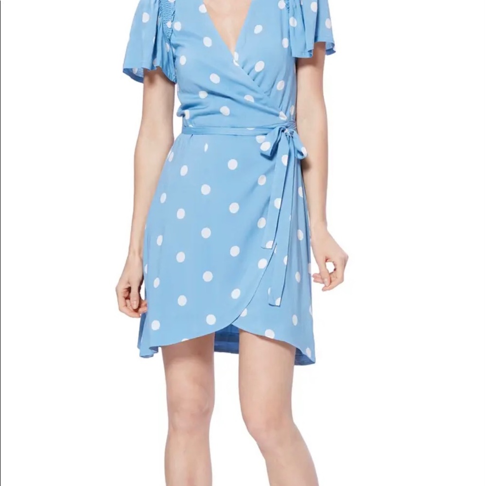 NWT Paige size S Arlyn polka dot wrap dress